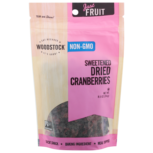 Nuts, Seeds & Dried Fruit WOODSTOCK Cranberries, Dried, Sweetened hero