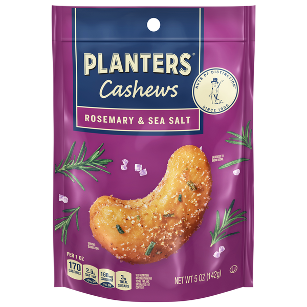 Planters Cashews, Rosemary & Sea Salt hero