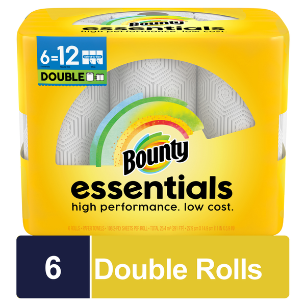 Paper Goods Bounty Essential Select-A-Size Paper Towels, 6 Count hero