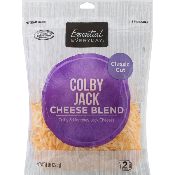 Packaged Cheese Essential Everyday Cheese Blend, Colby Jack, Classic Cut hero