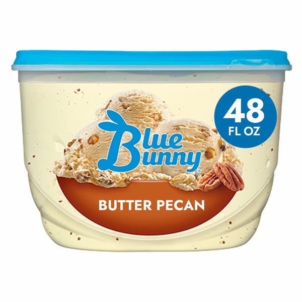 Ice Cream & Ice Blue Bunny Premium Butter Pecan Frozen Dessert hero