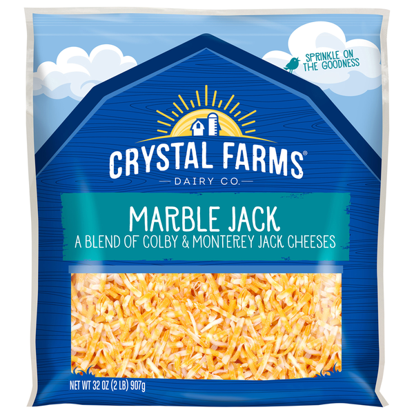 Packaged Cheese Crystal Farms Cheeses, Marble Jack hero