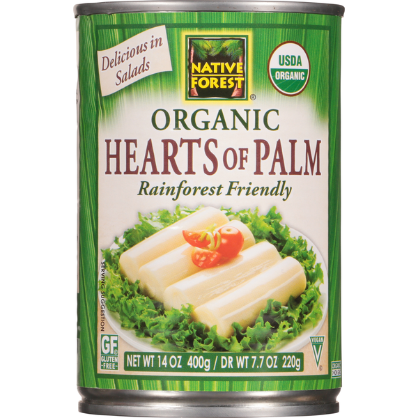 Canned & Jarred Vegetables Native Forest Hearts of Palm, Organic hero