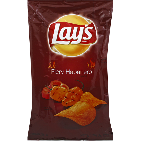 Chips & Pretzels Lay's Potato Chips, Fiery Habanero hero