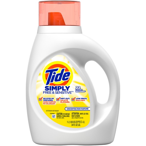 Laundry Tide Simply Free & Sensitive Simply Free & Sensitive Liquid Laundry Detergent, Unscented hero