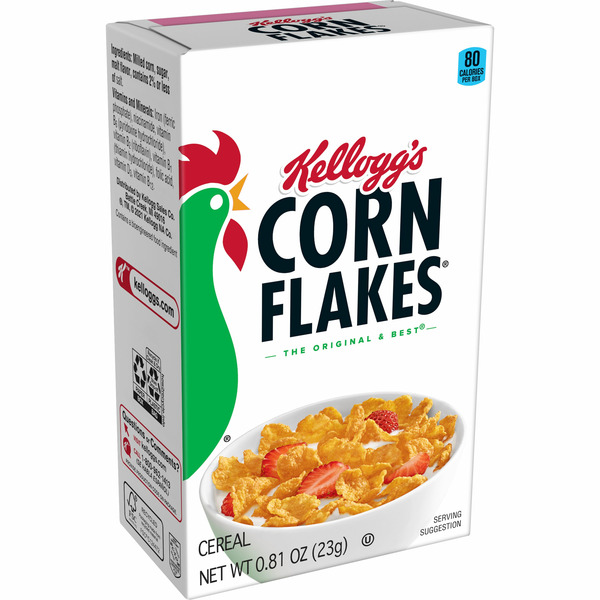 Cereal Kellogg's Corn Flakes Breakfast Cereal, 6 Vitamins and Minerals, Healthy Snacks, Original hero