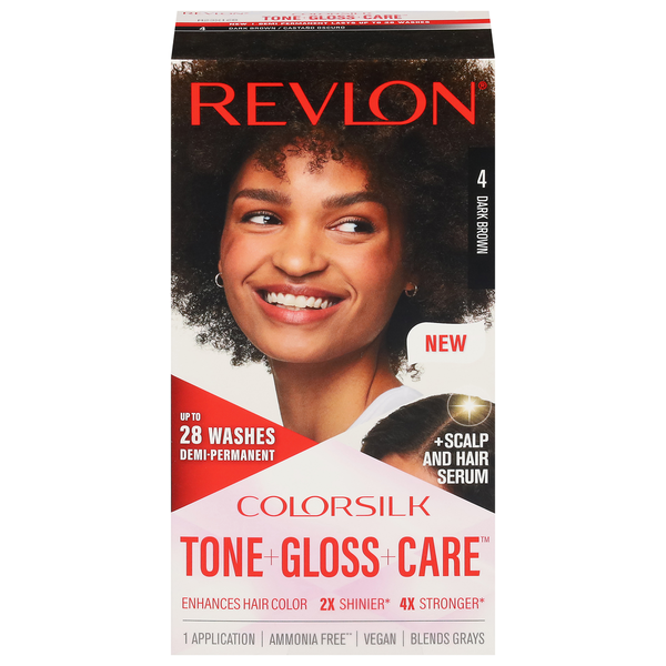 Revlon Hair Color, Demi-Permanent, Dark Brown 4 hero