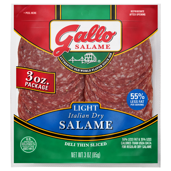 Lunch Meat Gallo Salame Salame Deli Thin Sliced Light Italian Dry Salame hero