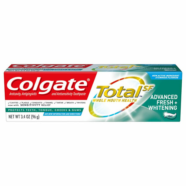 Oral Hygiene Colgate Total Advanced Fresh + Whitening Toothpaste Gel, Mint hero