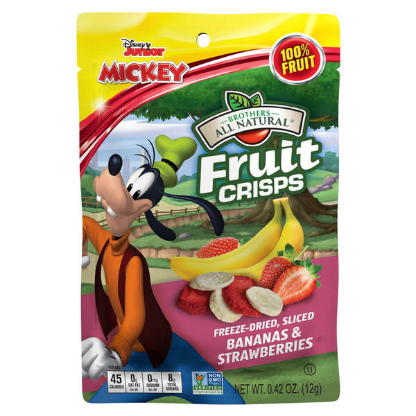 Fruit & Vegetable Snacks Brothers All Natural Disney Freeze-Dried Banana & Strawberry Fruit Crisps hero