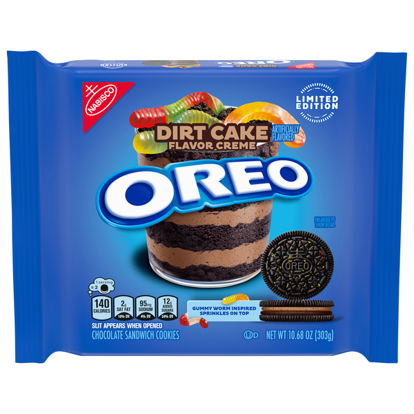 Candy & Chocolate Oreo Chocolate Sandwich Cookies, Dirt Cake Flavor Creme hero