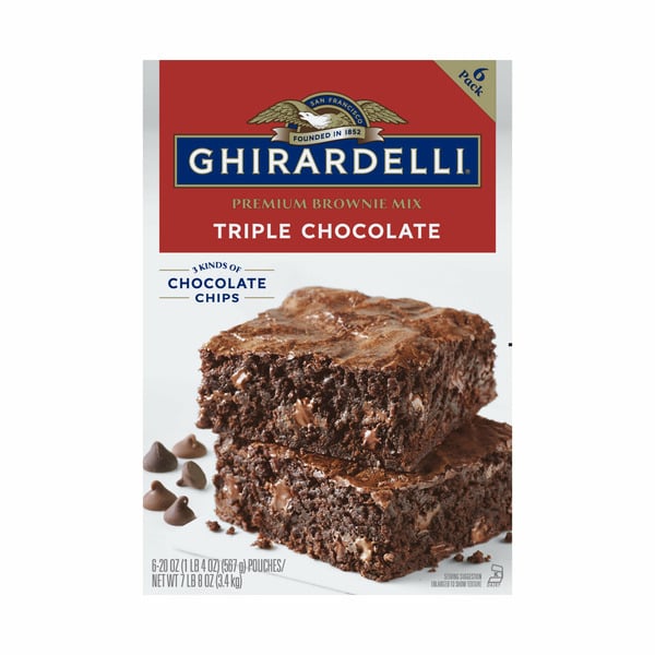 Baking Essentials Ghirardelli Triple Chocolate Brownie Mix, 7.5 lbs hero