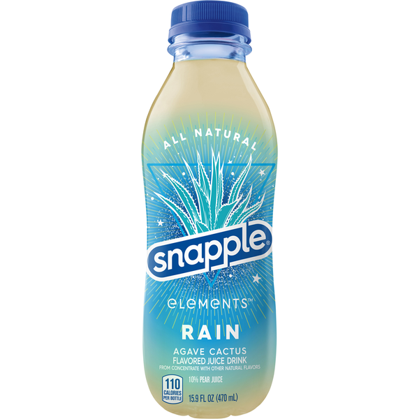 Juice & Nectars Snapple Juice Drink, Agave Cactus Flavored, Rain hero