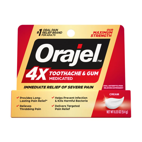 Oral Hygiene Orajel Medicated Toothache & Gum Instant Pain Relief Cream hero