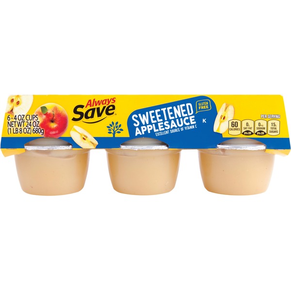 Canned Fruit & Applesauce Always Save Sweetened Applesauce hero