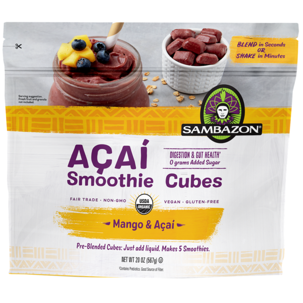 Sambazon Açaí Smoothie Cubes, Mango & Açaí hero