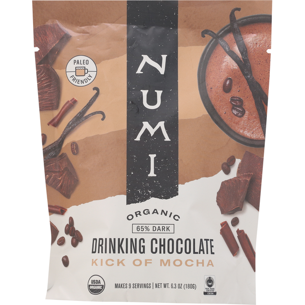 Cocoa & Drink Mixes Numi Drinking Chocolate, Organic, 65% Dark, Kick of Mocha hero