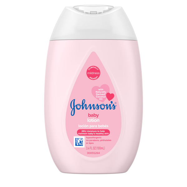 Johnson's Moisturizing Pink Baby Lotion With Coconut Oil hero