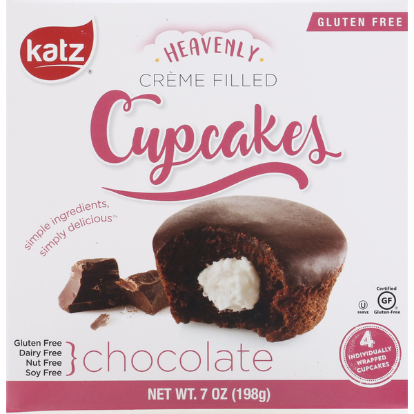 Frozen Dessert Katz Cupcakes, Gluten Free, Chocolate, Creme Filled hero