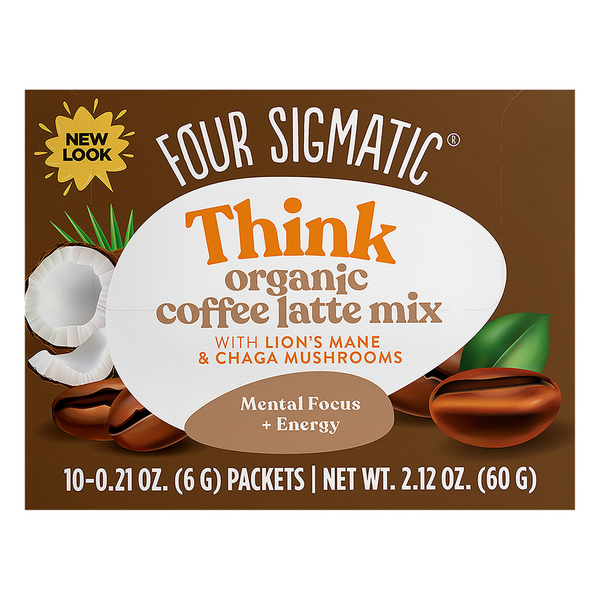 Cocoa & Drink Mixes Four Sigmatic Coffee Latte Mix, Organic, Think hero