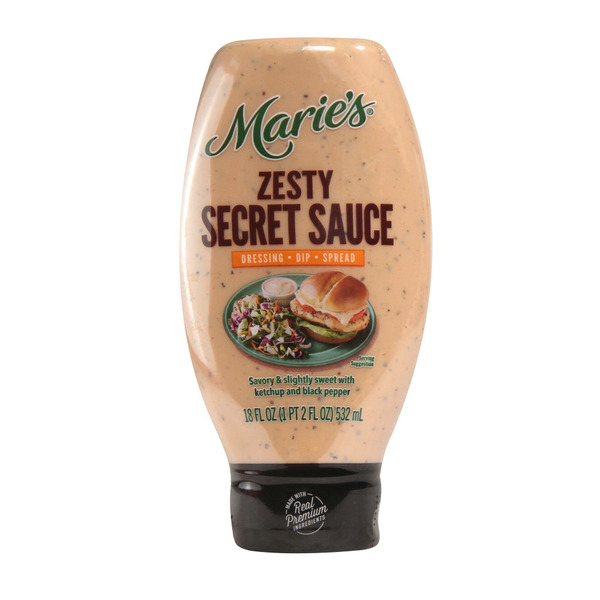 Salad Dressing & Toppings Marie's Dressing Zesty Secret Sauce Squeeze hero