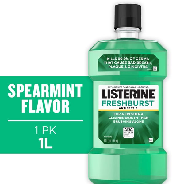 Oral Hygiene Listerine Freshburst Antiseptic Mouthwash, Mint hero