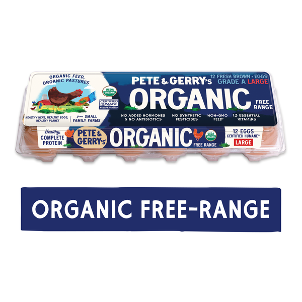 Eggs & Substitutes Pete and Gerry’s Organic Eggs Eggs, Organic, Brown, Free Range, Large hero