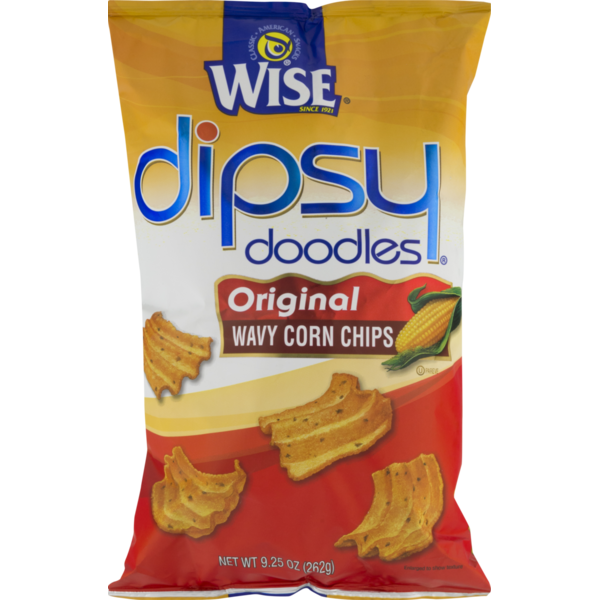 Chips & Pretzels Wise Dipsy Doodles Wavy Corn Chips Original hero