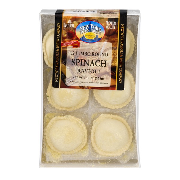 Dry Pasta NEW YORK RAVIOLI & PASTA CO., INC. New York Ravioli & Pasta Company Jumbo Square Ravioli Spinach - 12 CT hero