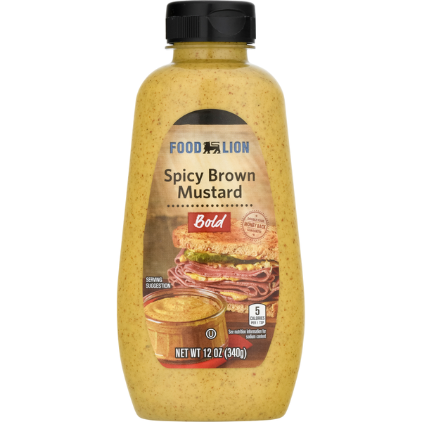 Condiments Food Lion Mustard, Spicy Brown hero