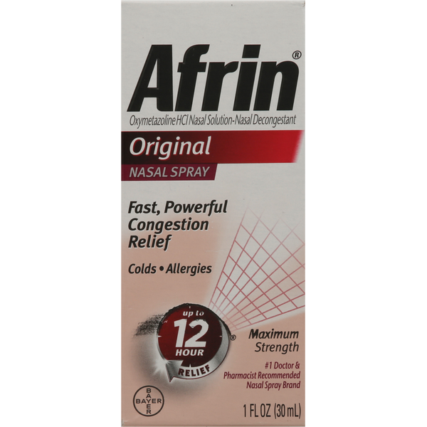 Cough & Cold Medicine Afrin Nasal Spray, Maximum Strength, Original hero