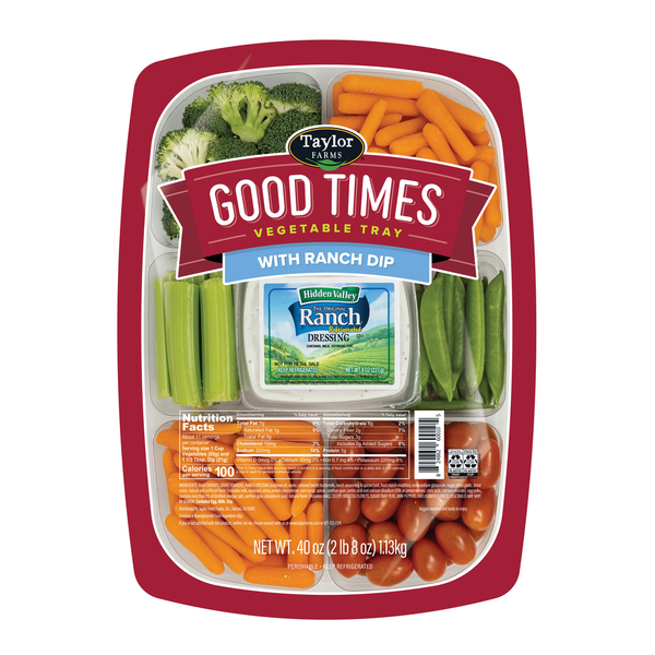 Packaged Vegetables & Fruits Taylor Farms Vegetable Tray with Dip hero