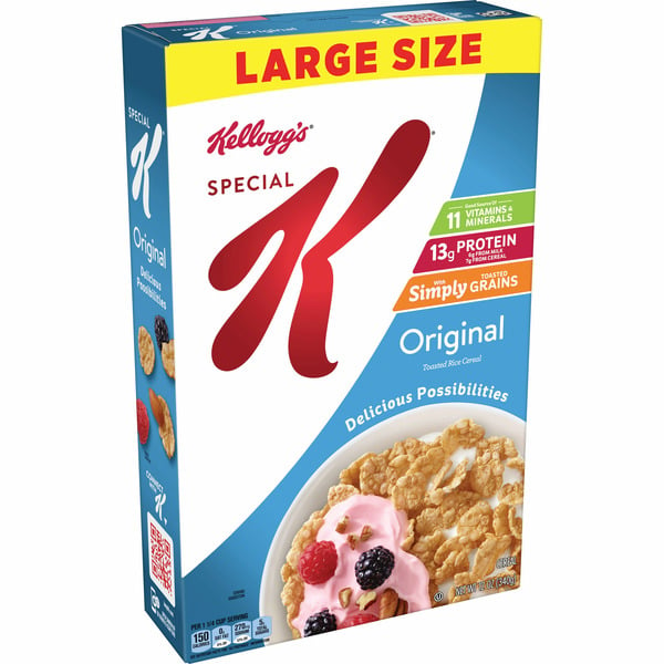 Cereal Kellogg’s Special K Breakfast Cereal, Family Breakfast, Fiber Cereal, Original hero