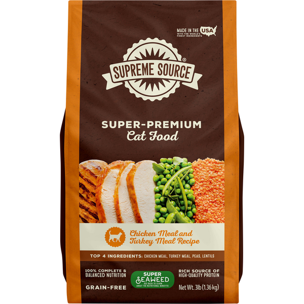 Cat Food & Care Supreme Source Grain Free Chicken Meal and Turkey Meal Recipe Cat Fod hero