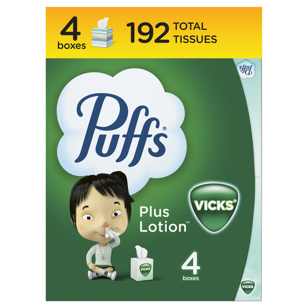 Paper Goods Puffs Plus Lotion with the Scent of Vicks Facial Tissue hero