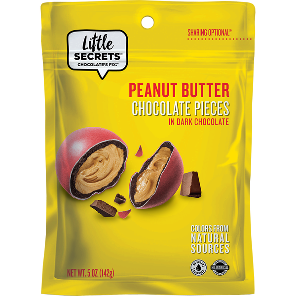 Candy & Chocolate Little Secrets Chocolates Peanut Butter in Dark Chocolate Pieces hero