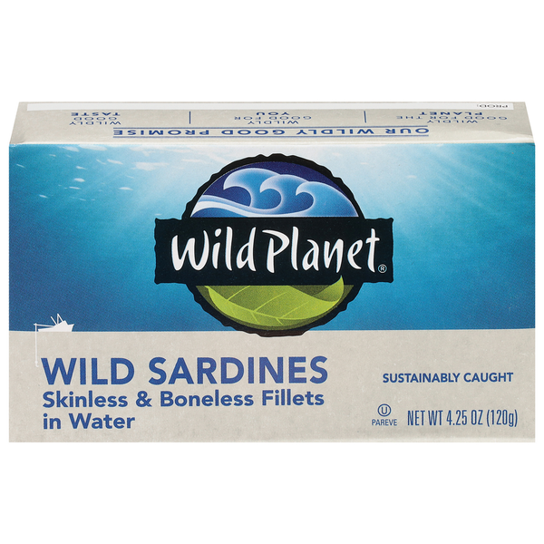 Canned Meat & Seafood Wild Planet Wild Sardines, Skinless & Boneless, Fillets hero