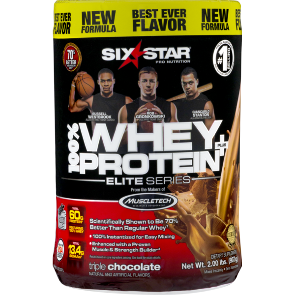 Protein & Meal Replacements Six Star 100% Whey Protein Plus 100% Whey Protein Plus Elite Series Triple Chocolate hero