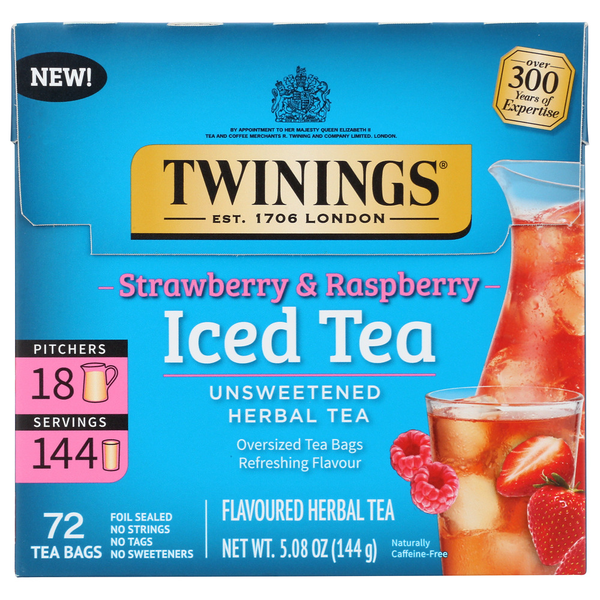 Twinings Strawberry Raspberry Iced Tea Herbal hero