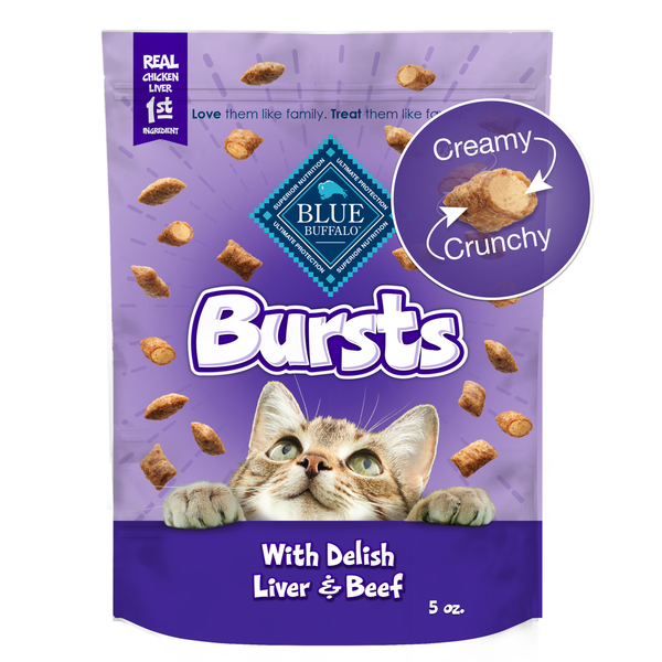 Cat Food & Care Blue Buffalo Bursts Crunchy Cat Treats, Chicken Liver and Beef hero