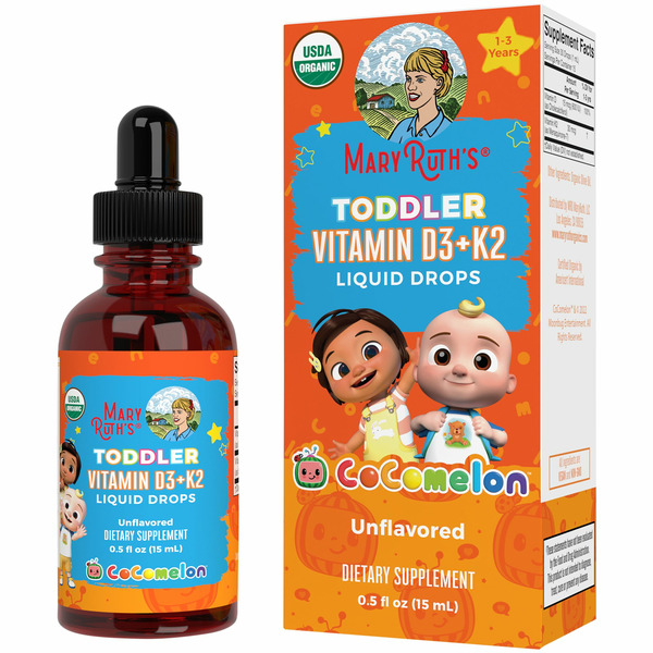 MaryRuth's Vitamin D3 + K2, Toddler, Unflavored, Liquid Drops hero