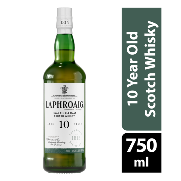 Liquor Laphroaig 10 Year Old Islay Single Malt Scotch Whisky hero