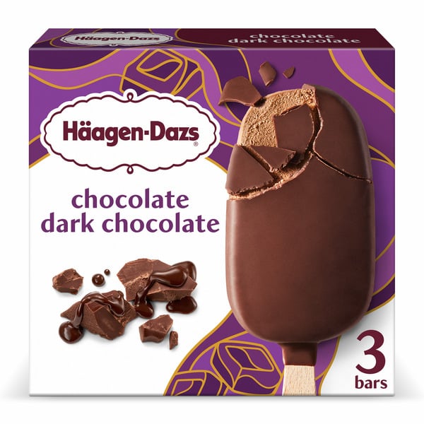 Frozen Dessert & Novelties Haagen-Dazs Chocolate Dark Chocolate Ice Cream Bars hero