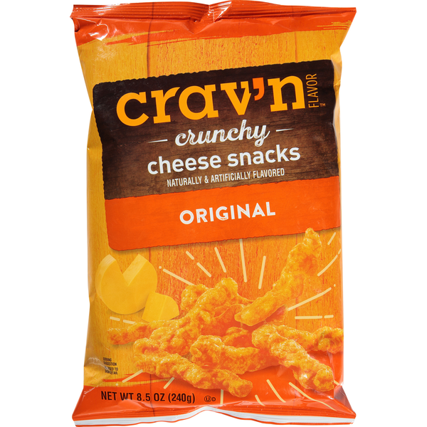 Chips & Pretzels Crav'n Flavor Cheese Snacks, Crunchy, Original hero