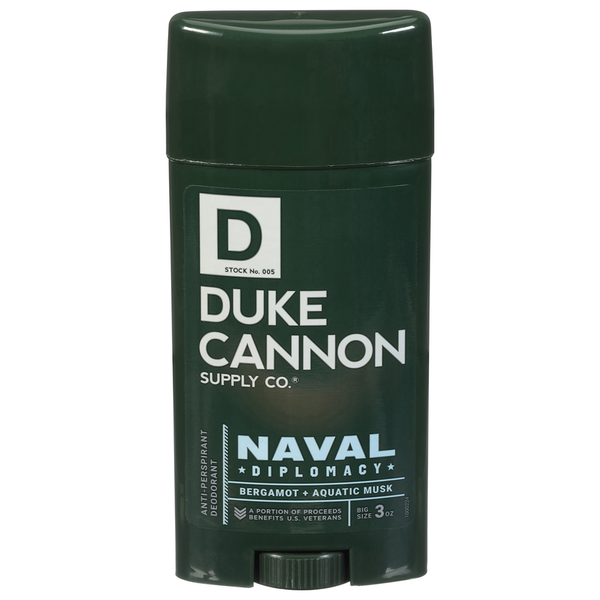 Deodorants Duke Cannon Supply Co. Anti-Perspirant/Deodorant, Bergamot + Aquatic Mask, Naval Diplomacy hero