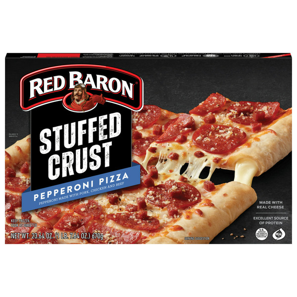 Frozen Pizza Red Baron Pepperoni Stuffed Crust Frozen Pizza hero