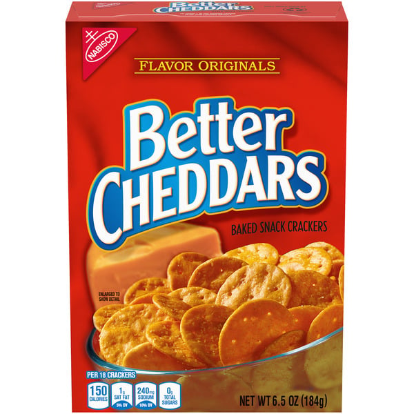 Crackers Better Cheddar Baked Snack Cheese Crackers hero