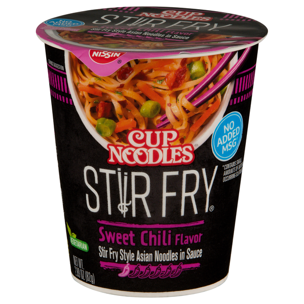 Asian Foods Nissin Asian Noodles in Sauce, Sweet Chili Flavor, Stir Fry Style hero