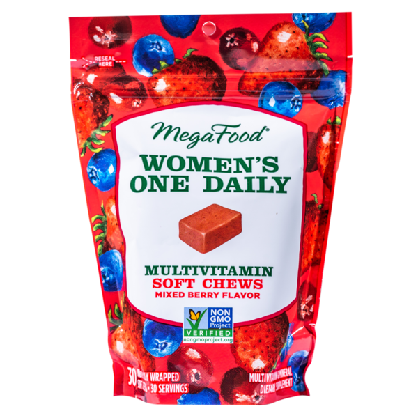 Vitamins & Supplements MegaFood Women's One Daily Multivitamin Soft Chews - Mixed Berry Flavor hero