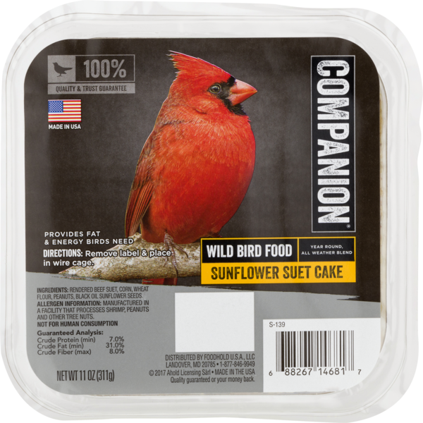 Bird Seed Companion Wild Bird Food Sunflower Suet Cake hero